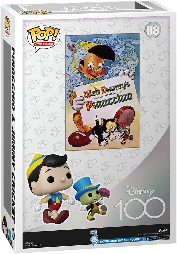 Funko Pop Disney’s 100th Anniversary POP! Movie Poster & Figure Pinocchio and Jiminy Cricket by Sensales | Sensales