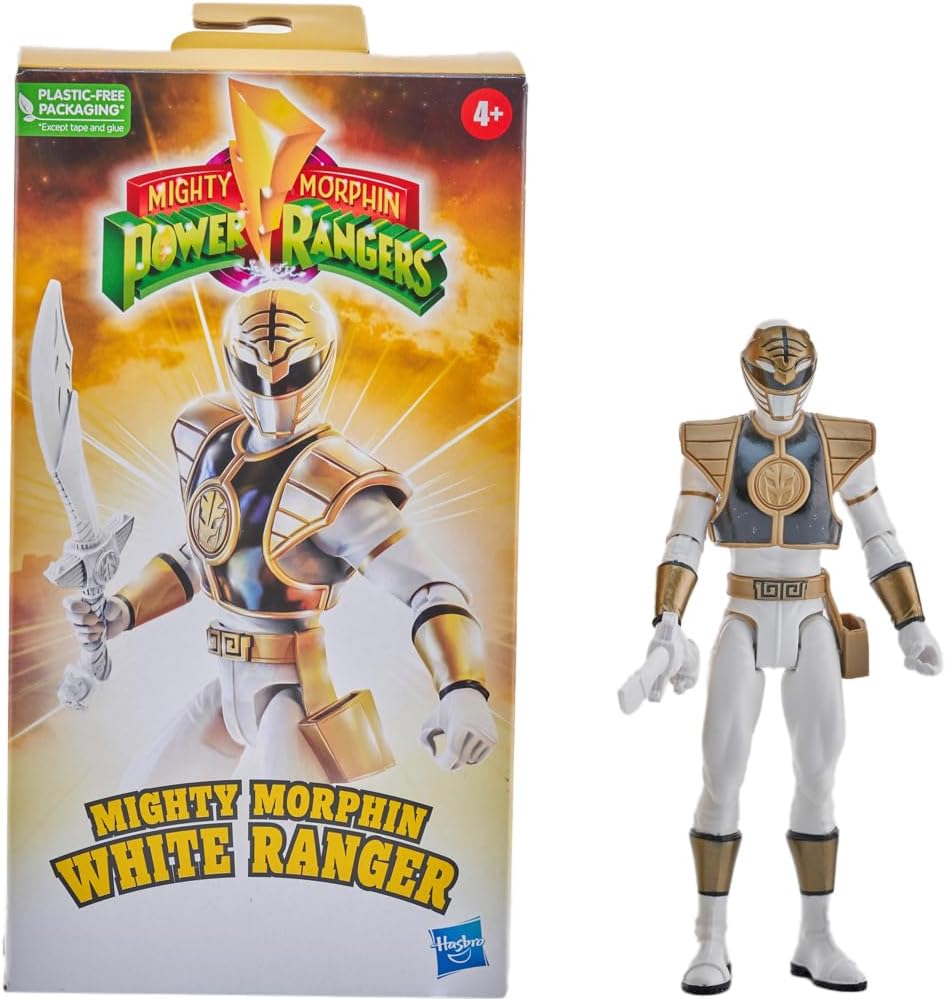 Hasbro Power Rangers Mighty Morphin White Ranger 6" Action Figure – VHS Exclusive by Hasbro | Sensales
