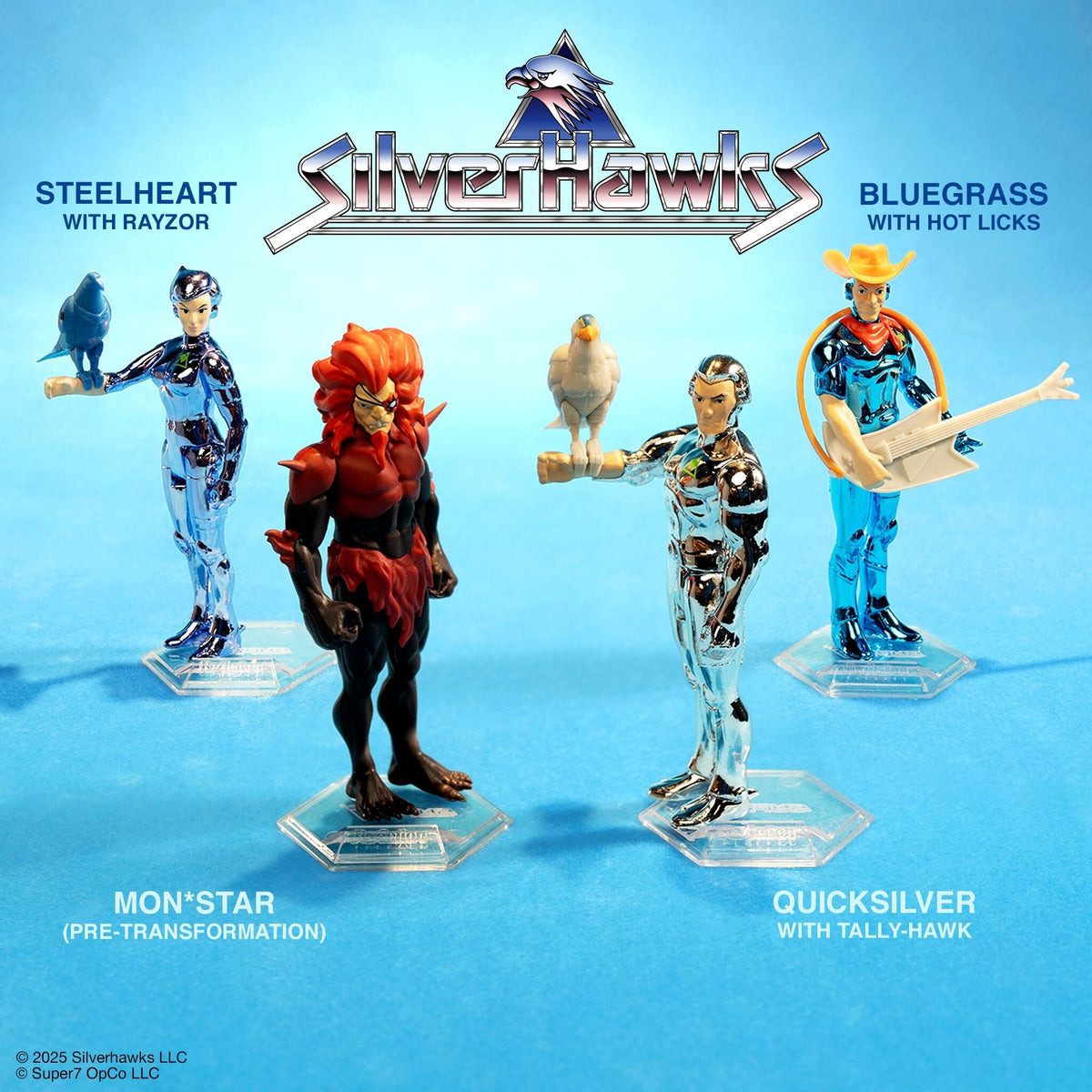 Super7 SilverHawks ReAction Steelheart (Toy Version) 3.75" Action Figure by Super7 | Sensales