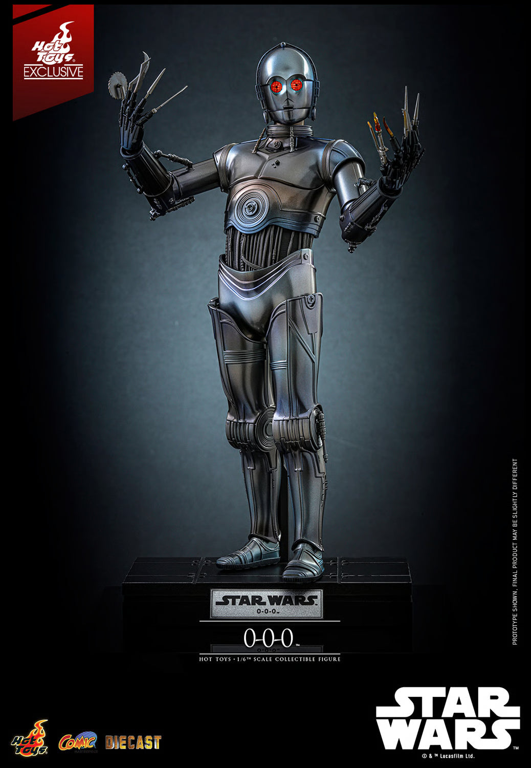 Hot toys CMS016D58 Star Wars 0-0-0 Triple Zero 1/6 Action Figure