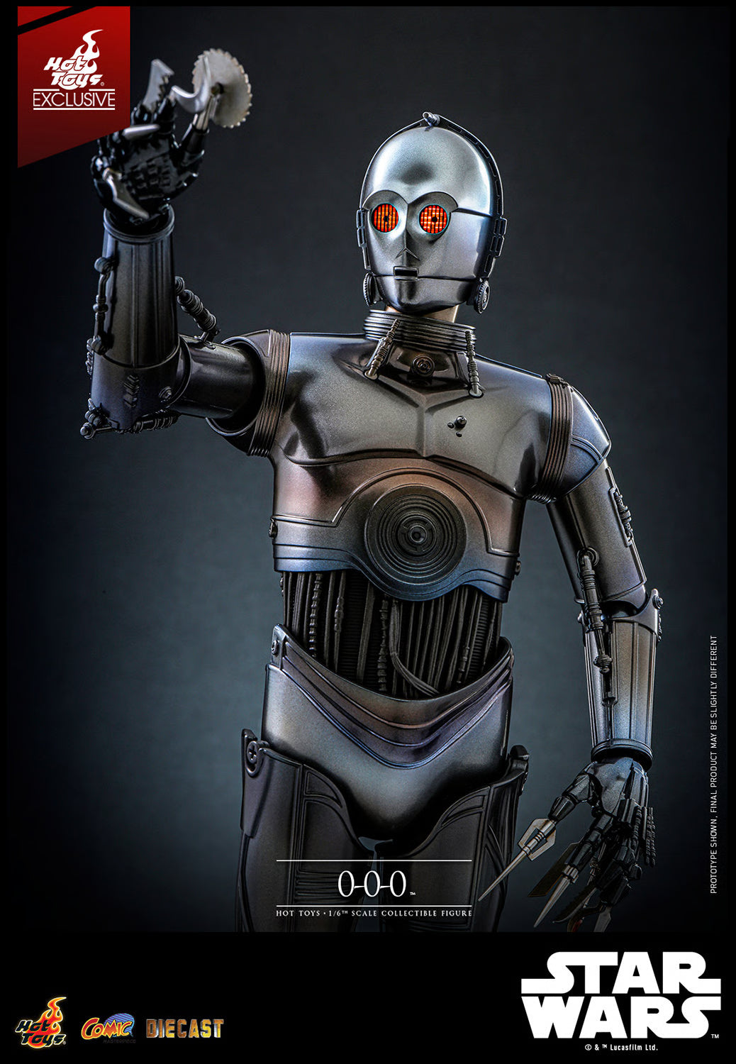 Hot toys CMS016D58 Star Wars 0-0-0 Triple Zero 1/6 Action Figure