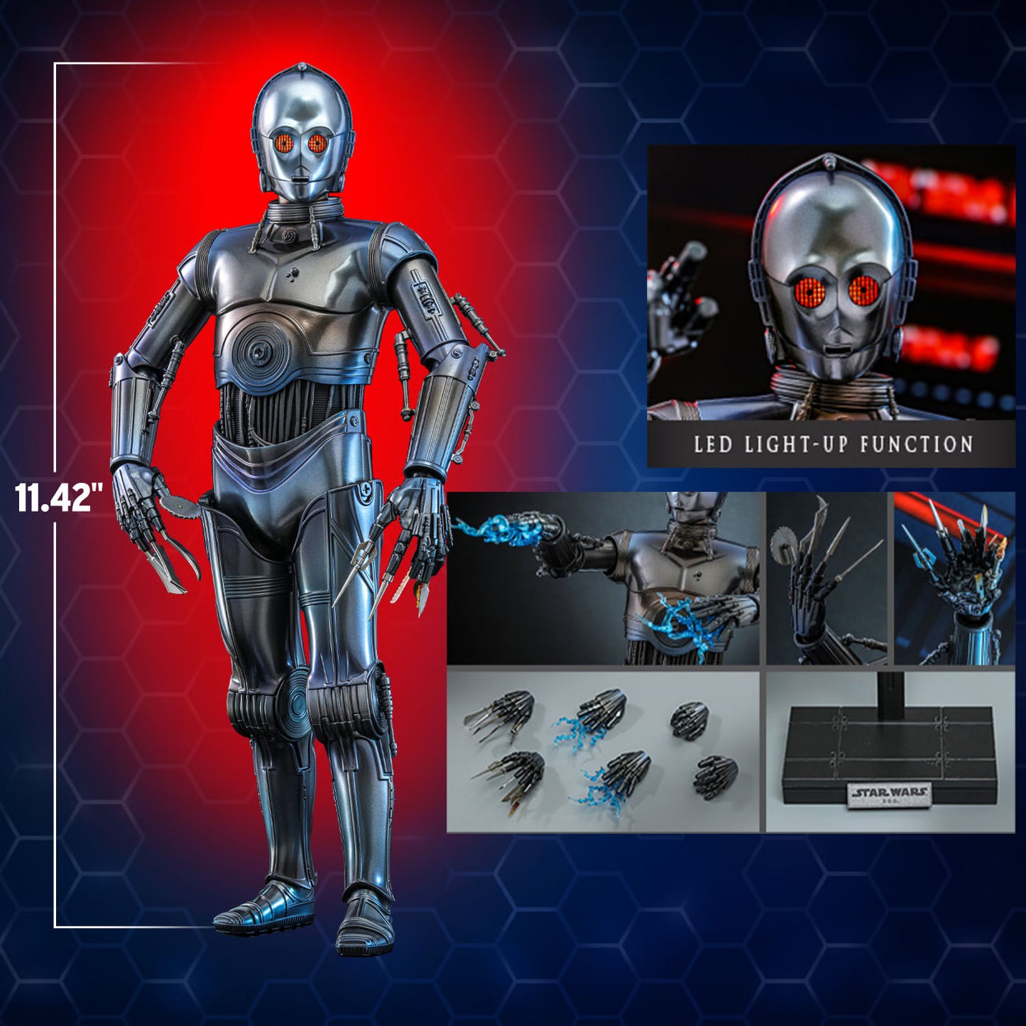 Hot toys CMS016D58 Star Wars 0-0-0 Triple Zero 1/6 Action Figure
