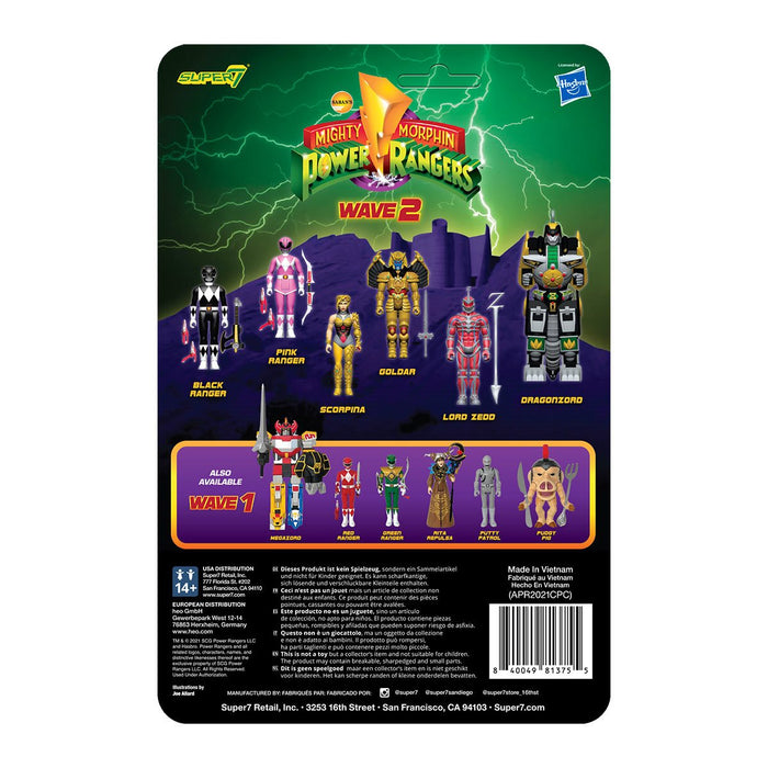 Super7 Mighty Morphin Power Rangers ReAction Goldar figure additional angle