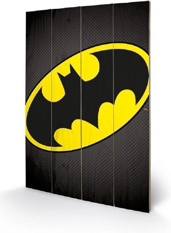 DC Comics Batman Symbol Wood Print