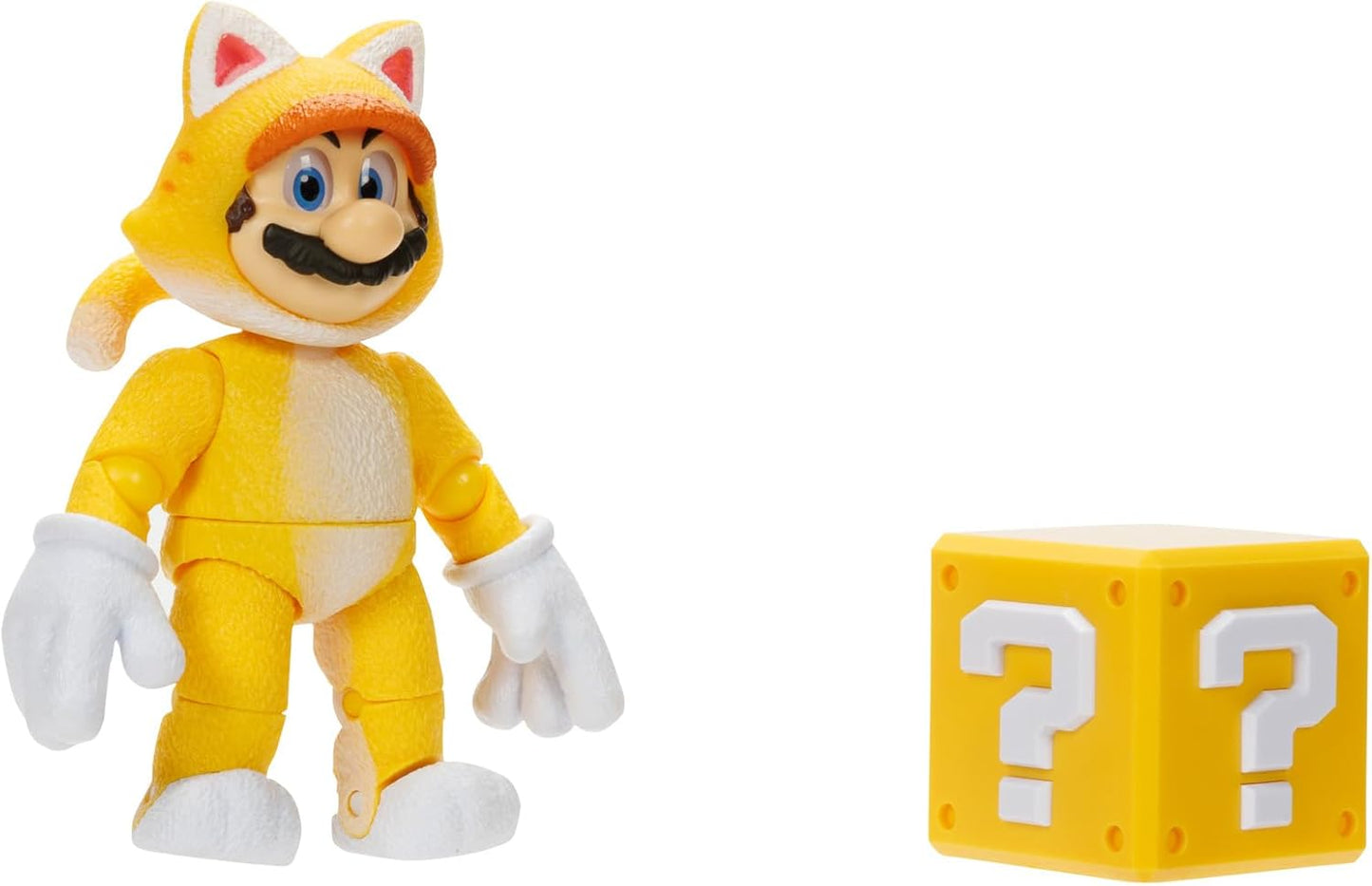 Nintendo Super Mario 5" Cat Mario Action Figure With Included Question Block Accessory