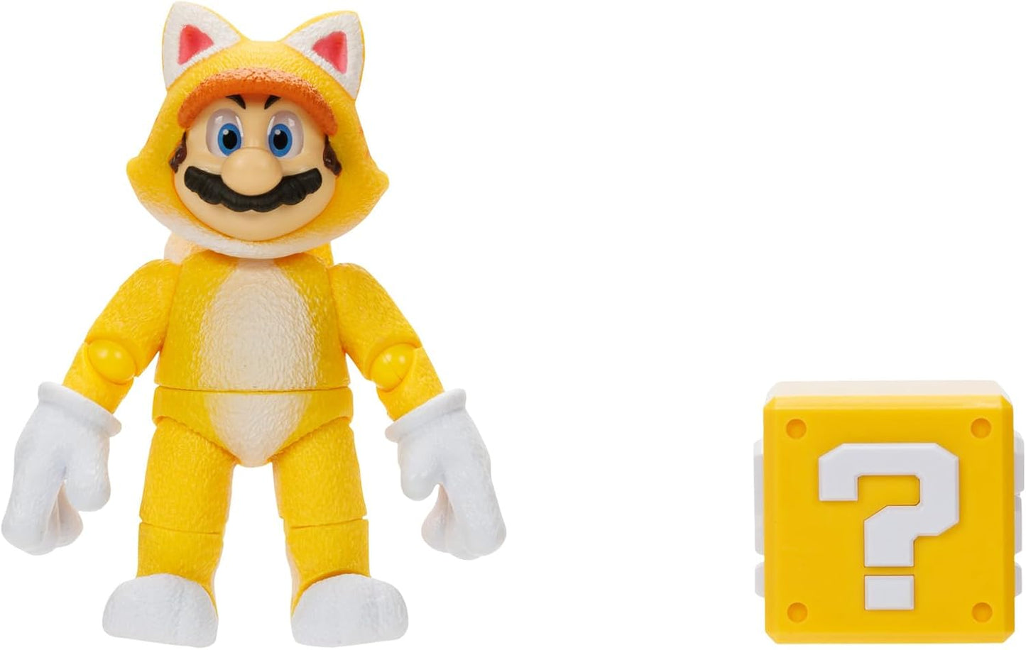 Nintendo Super Mario 5" Cat Mario Action Figure With Included Question Block Accessory