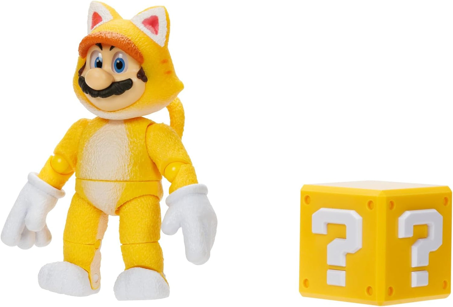 Nintendo Super Mario 5" Cat Mario Action Figure With Included Question Block Accessory