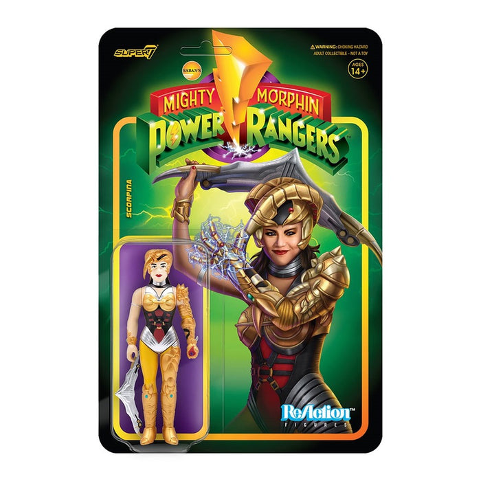Super7 Mighty Morphin Power Rangers ReAction Scorpina figure card front