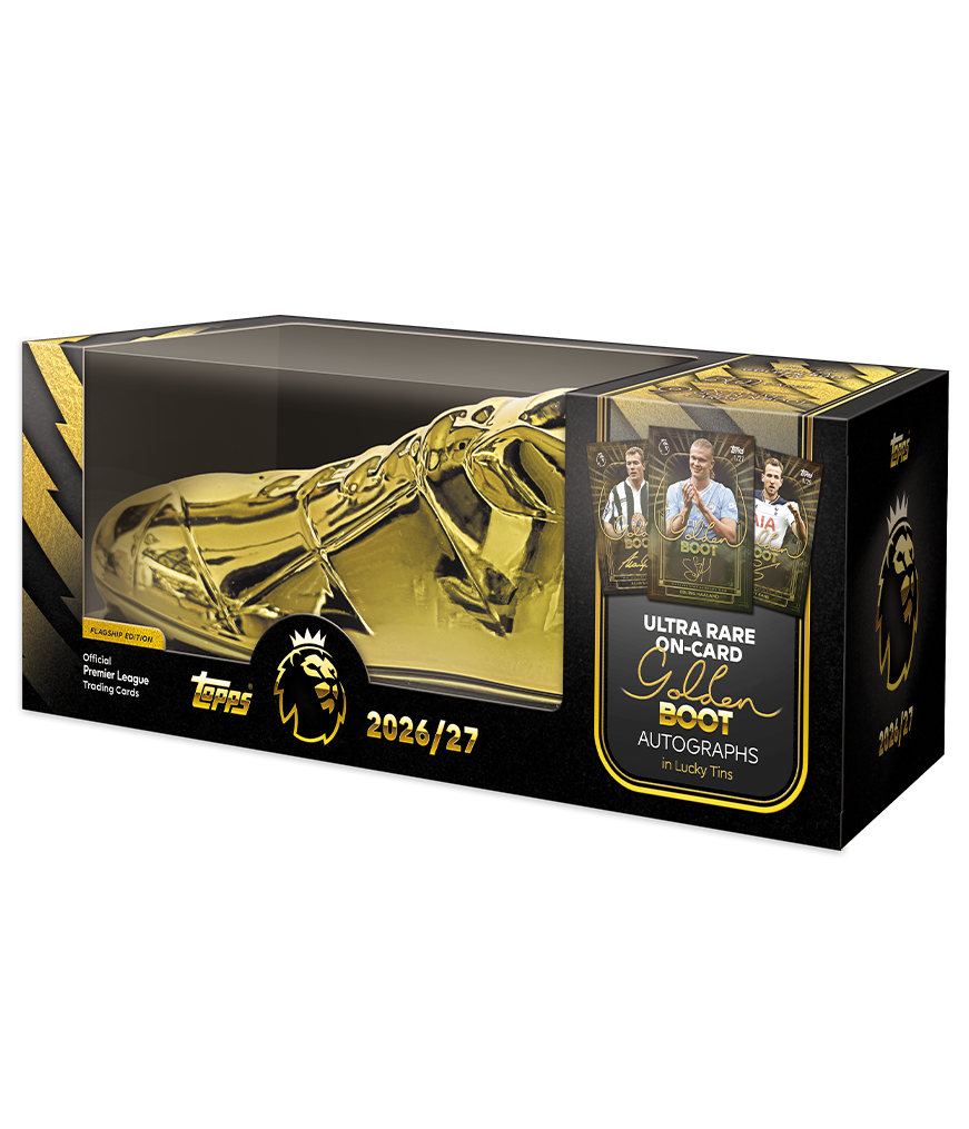 Topps Flagship Premier League 2026/27 Golden Boot Tin packaging