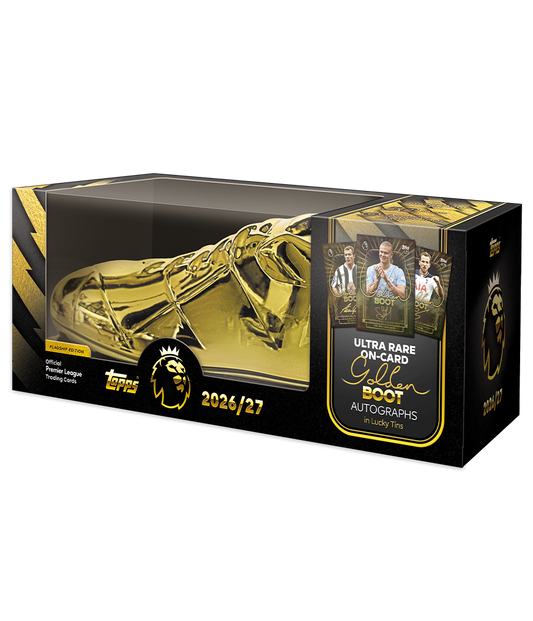 Topps Flagship Premier League 2026/27 Golden Boot Tin packaging