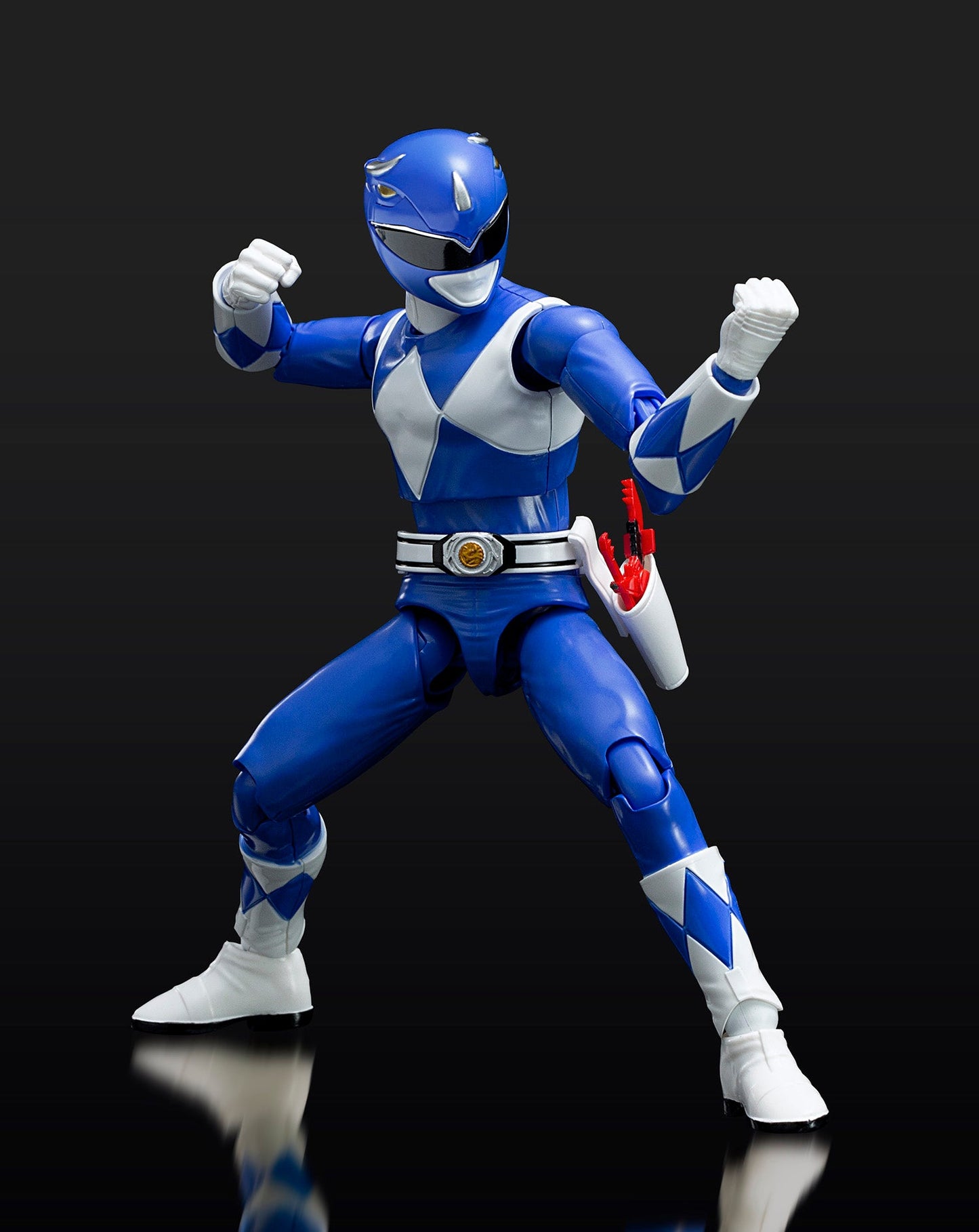 Power Rangers Mighty Morphin VHS Exclusive Blue Ranger - fighting stance