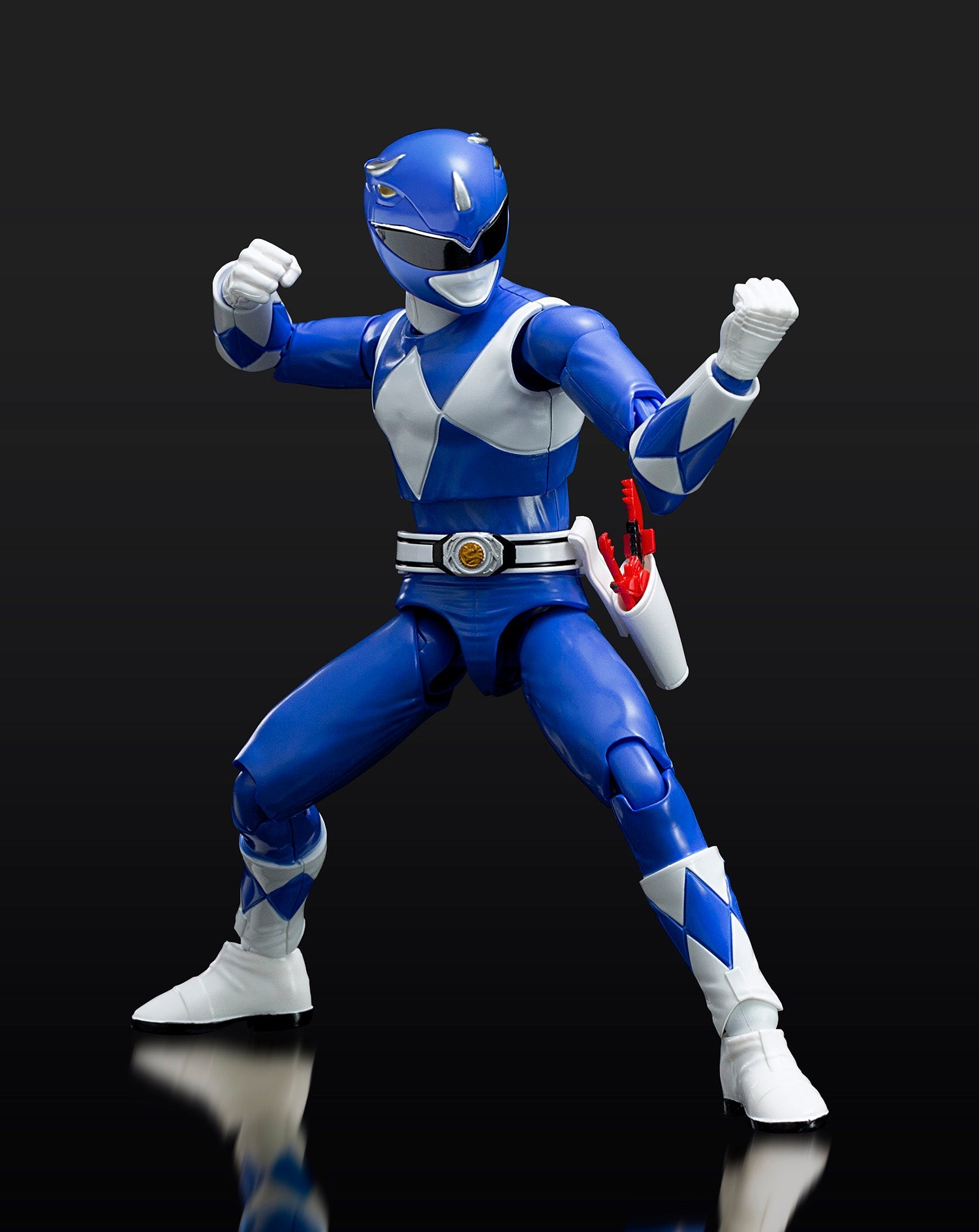 Power Rangers Mighty Morphin VHS Exclusive Blue Ranger - fighting stance