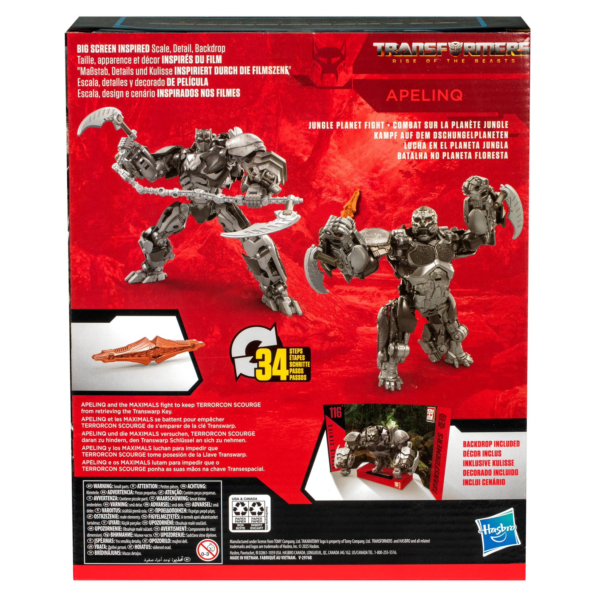 Transformers Studio Series Leader Class Apelinq - back of box