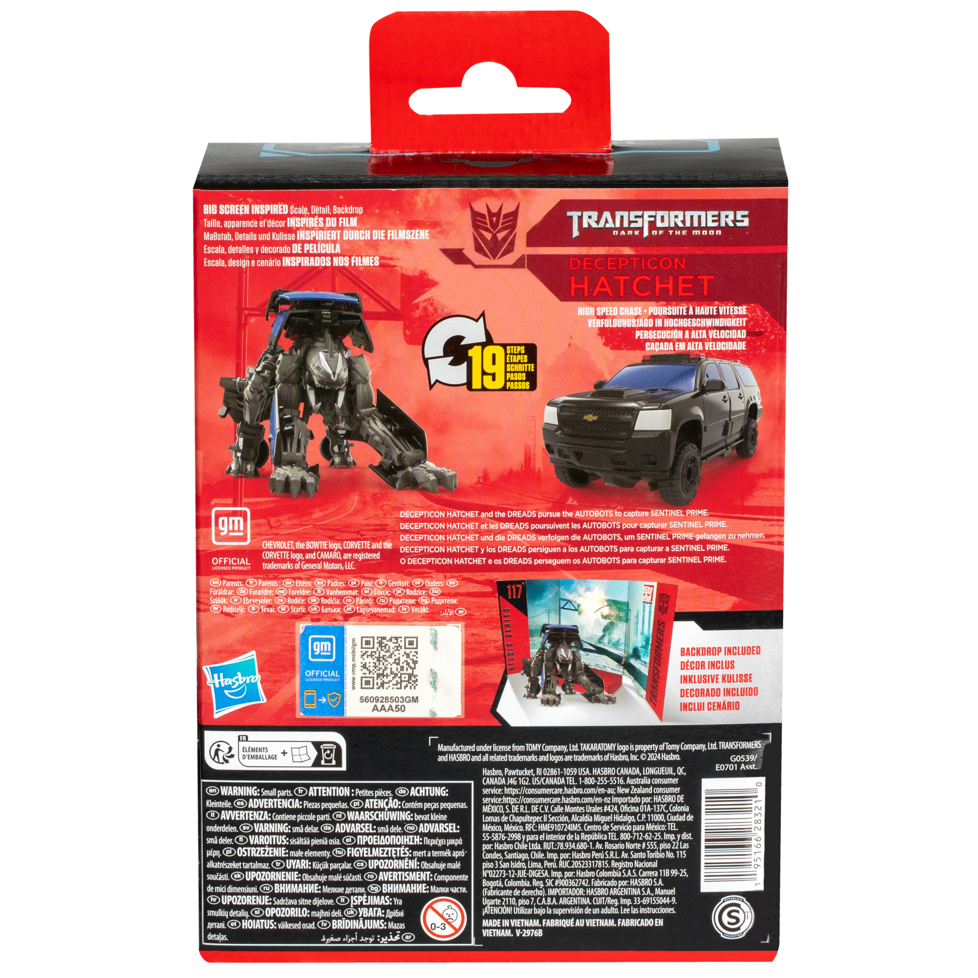 Transformers Studio Series Deluxe Class Decepticon Hatchet - back of box