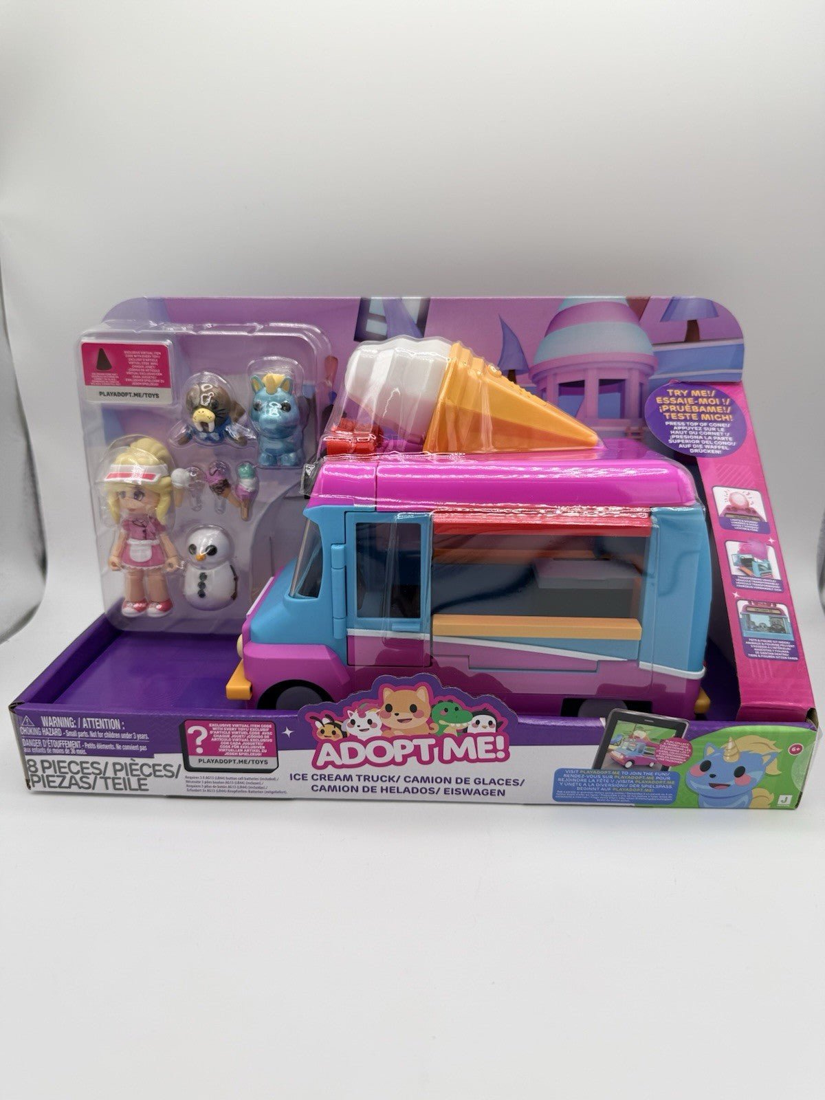 Adopt Me! Ice Cream Truck With Virtual Code Jazwares by Jazwares | Sensales