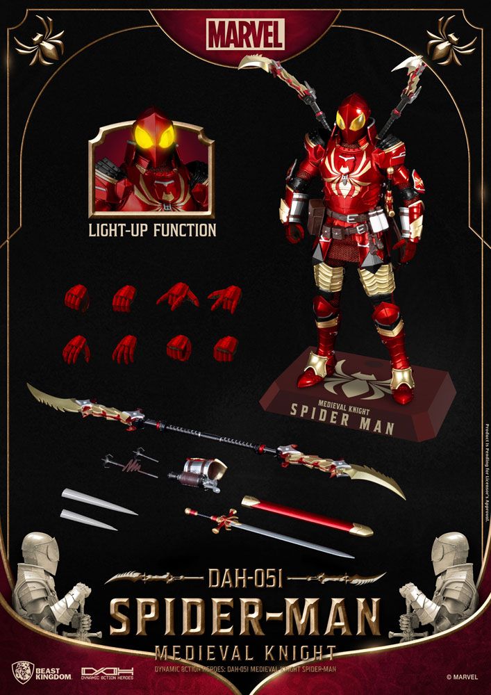 Beast Kingdom DAH - 051 Spider - Man Medieval Knight Action Figure (Marvel) by Beast Kingdom | Sensales
