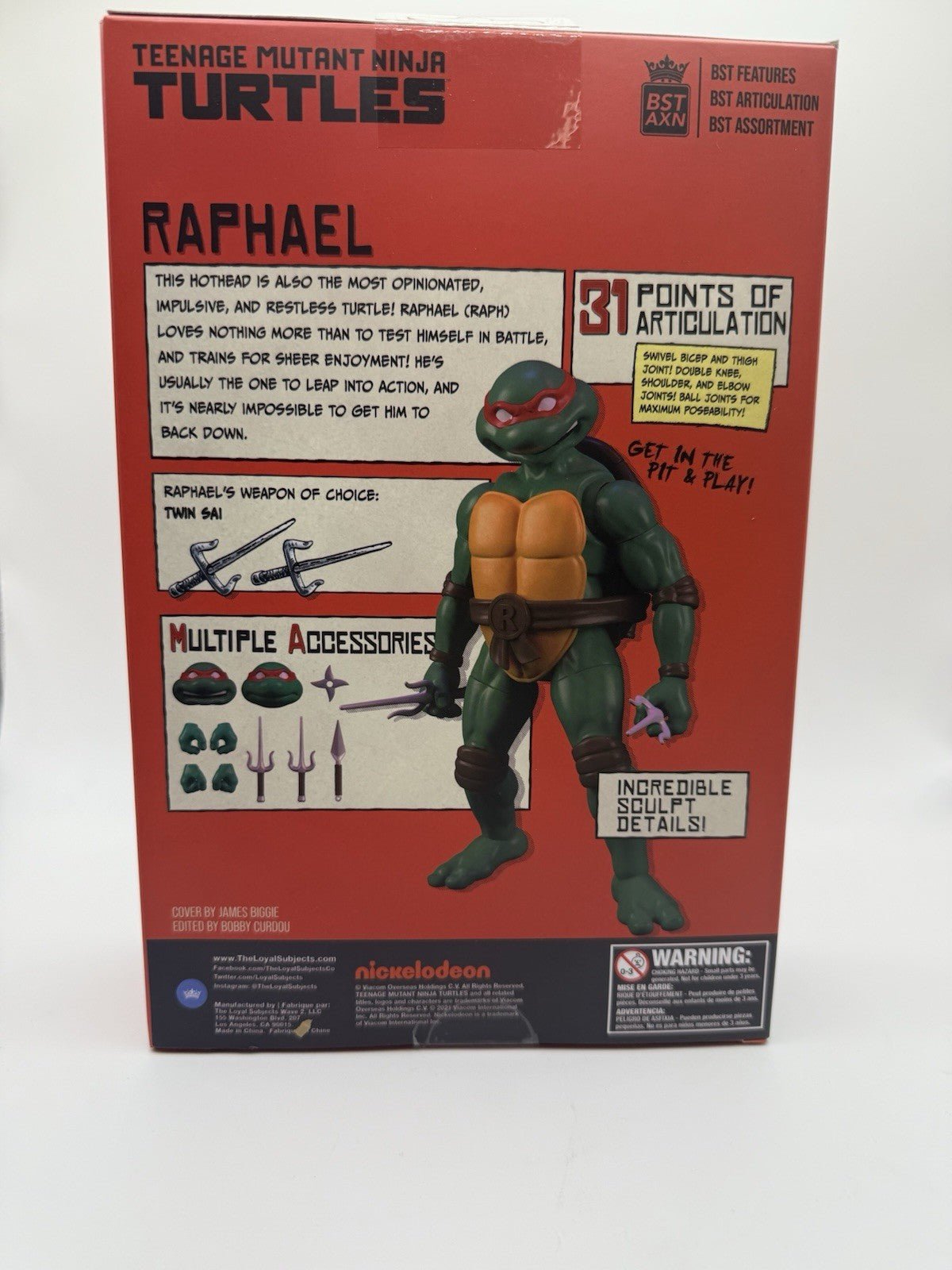 BST AXN Teenage Mutant Ninja Turtles - Raphael Exclusive Figure & Comic Book by BST AXN | Sensales