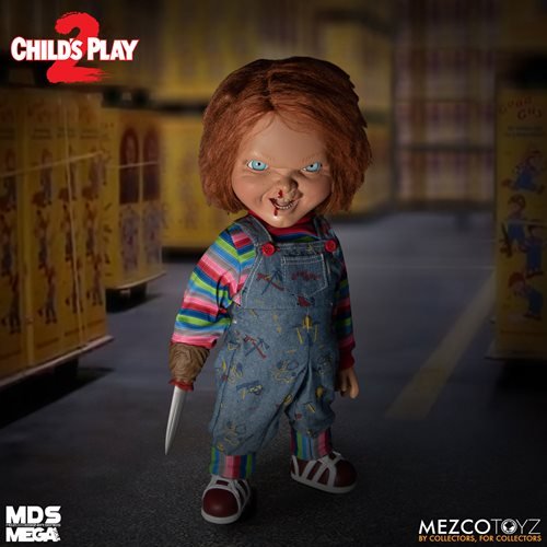 Child's Play 2 Talking Menacing Chucky 15-Inch Mega Scale Doll - Mezco by Mezco Toyz | Sensales