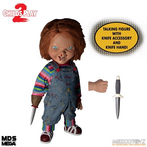Child's Play 2 Talking Menacing Chucky 15-Inch Mega Scale Doll - Mezco by Mezco Toyz | Sensales