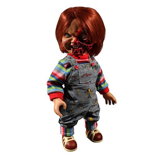 Child's Play 3 Talking Pizza Face Chucky 15-Inch Mega Scale Doll - Mezco by Mezco Toyz | Sensales