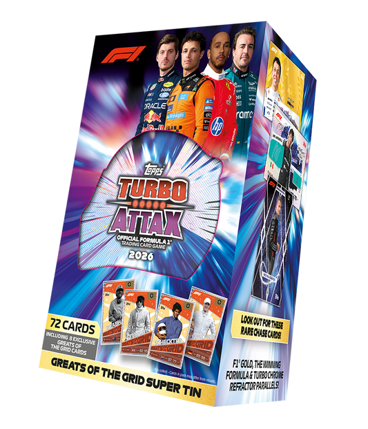 Formula 1 Turbo Attax 2026 Trading Cards Super Tin by Topps/Merlin | Sensales