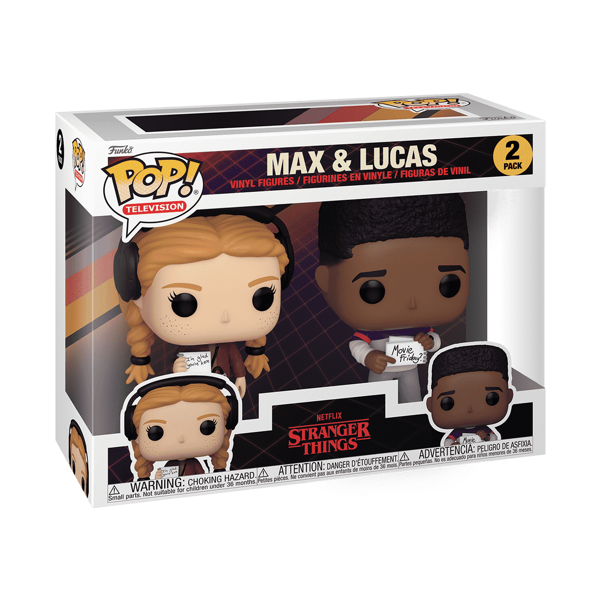 Funko Pop! Stranger Things Season 4 - Max & Lucas 2-Pack Vinyl Figures by Funko | Sensales