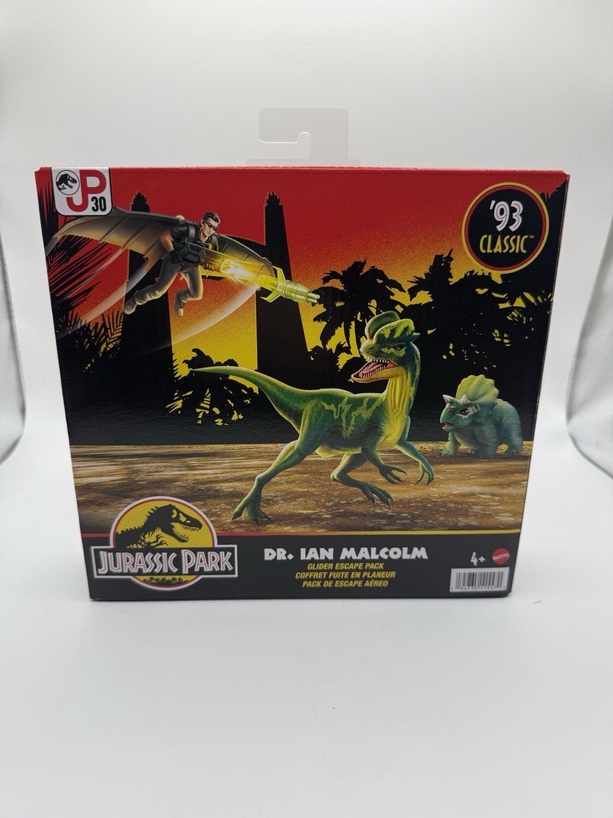 Jurassic Park - Dr. Ian Malcolm action figure w/ Glider Escape Pack New by Mattel | Sensales