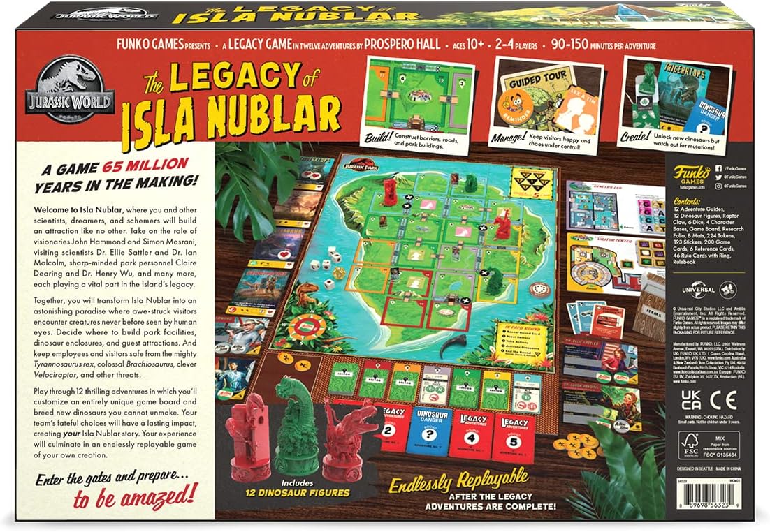 Jurassic World - The Legacy of Isla Nublar Board Game by Funko Games | Sensales