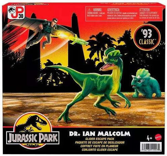 Mattel Jurassic Park Classic Dr. Ian Malcolm Action Figure with Glider Escape Pack by Mattel | Sensales