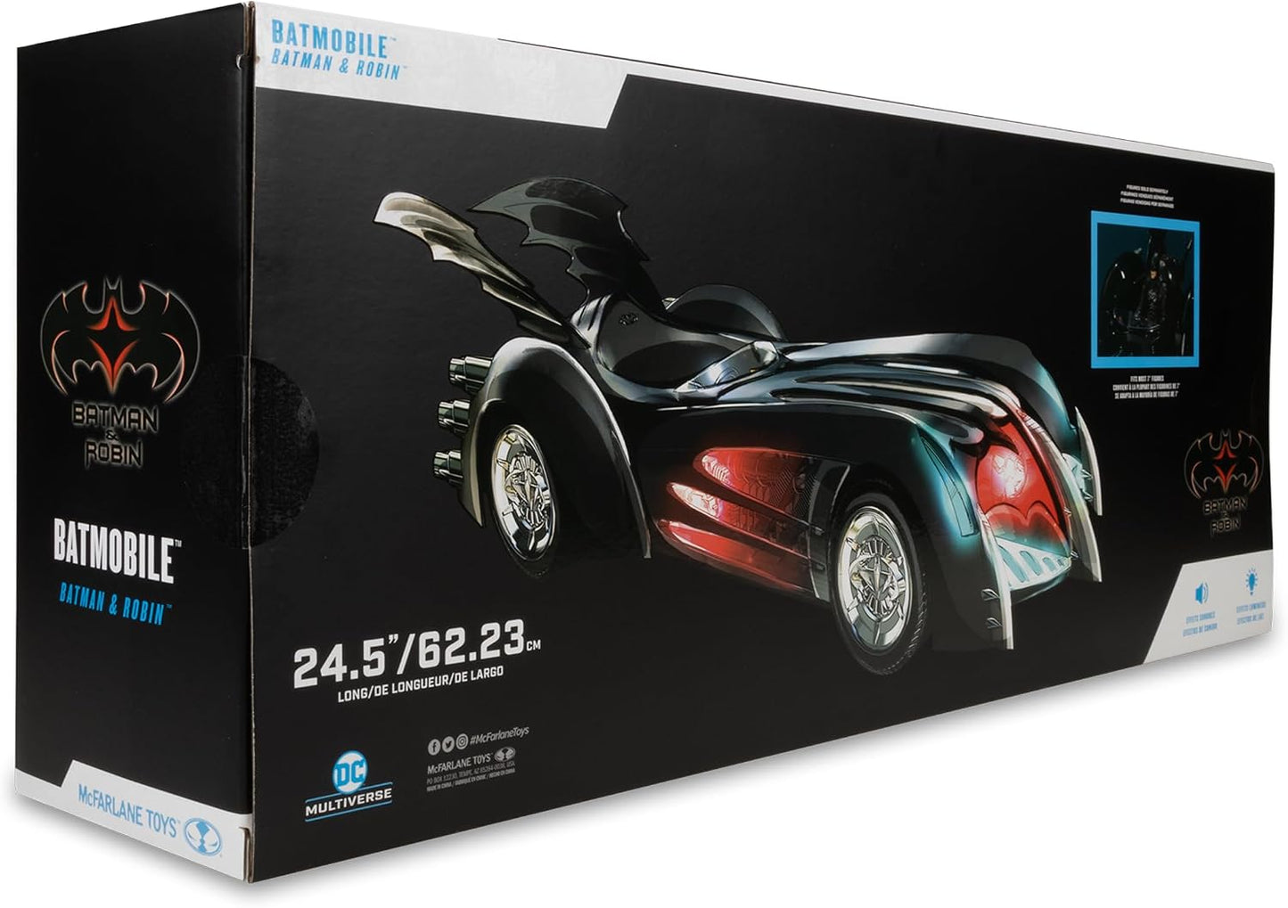 McFarlane Toys DC Multiverse Batmobile Vehicle (Batman & Robin) Lights & Sound by McFarlane Toys | Sensales