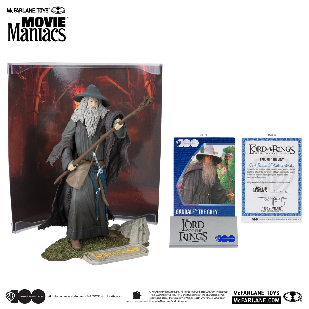 McFarlane Toys Movie Maniacs Lord of the Rings Gandalf the Grey Figure Limited Edition (18cm) by Mcfarlane | Sensales