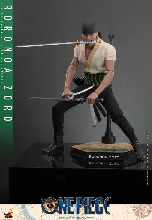 Hot Toys One Piece Roronoa Zoro TMS110 figure with swords