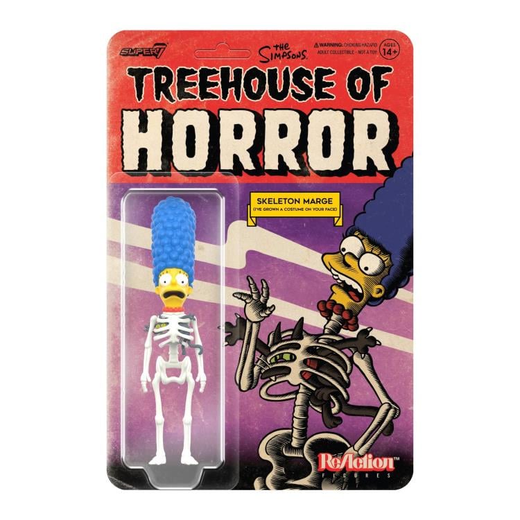 Skeleton Marge Simpson figure on card packaging