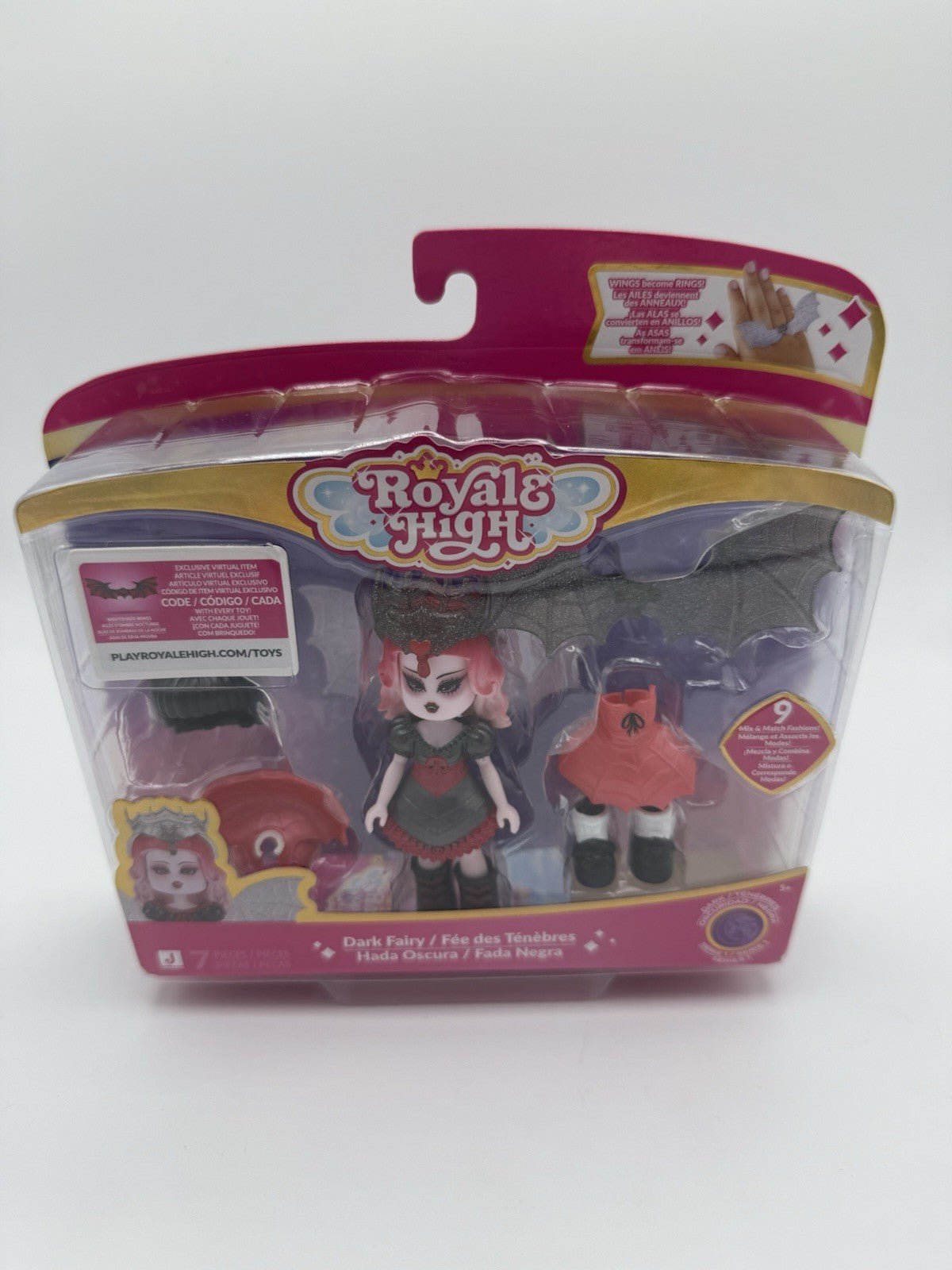 Royale High Dark Fairy Figure Doll Series 1 With Code by Royale High | Sensales