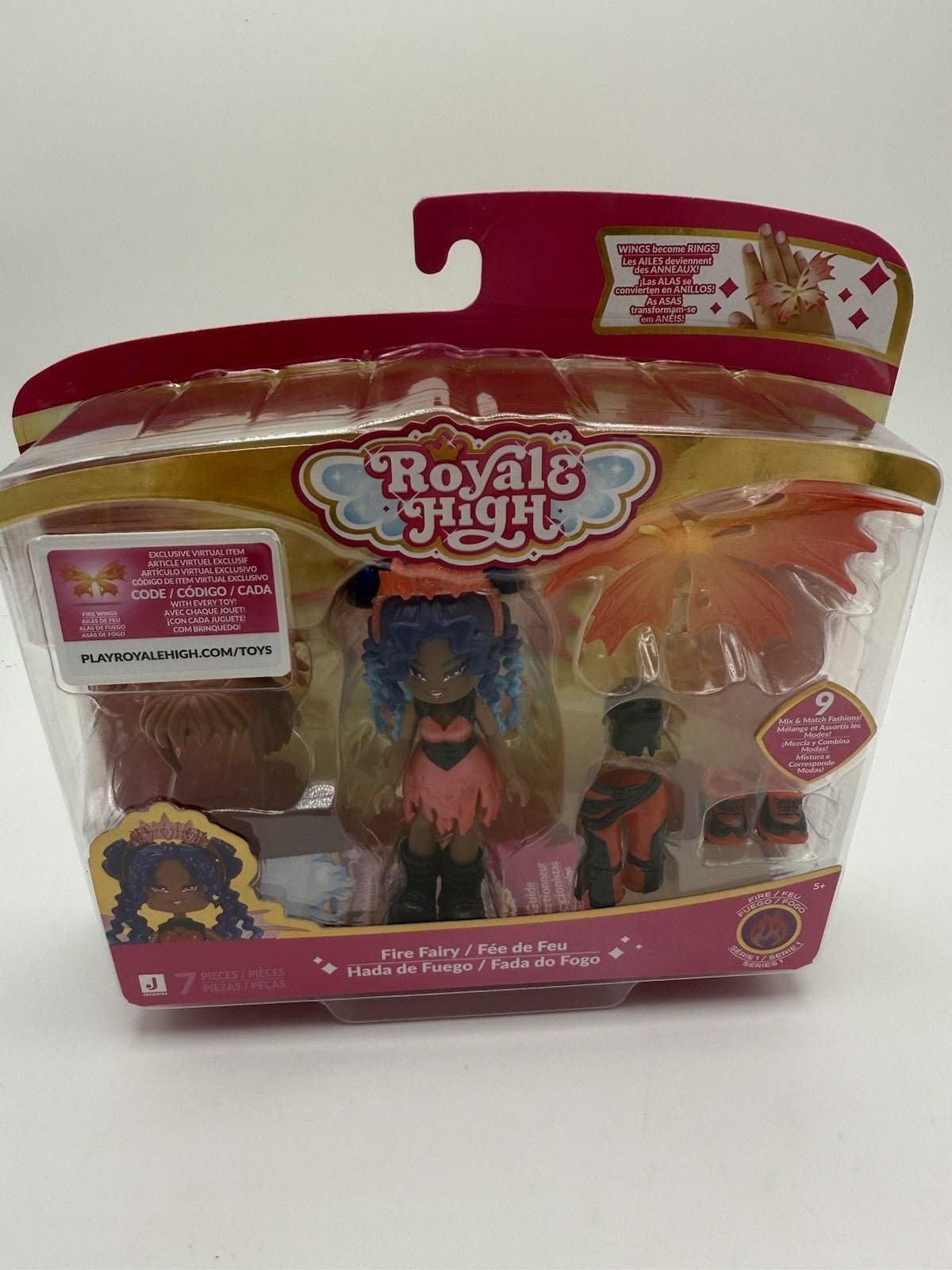 Royale High Fire Fairy Figure Doll Series 1 With Code by Royale High | Sensales