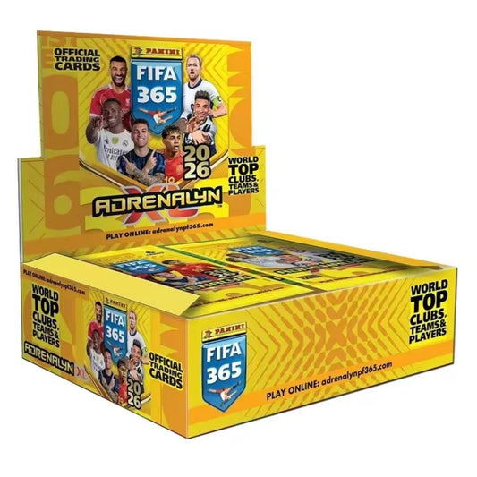 Panini FIFA 365 2026 Adrenalyn XL Soccer Trading Cards Booster Box (24 Packs)