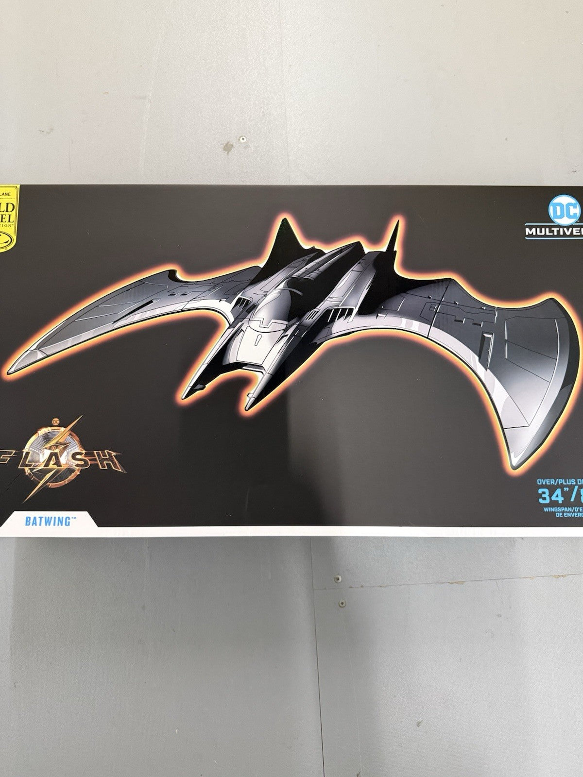 Batwing Gold Label vehicle in box, angle 3
