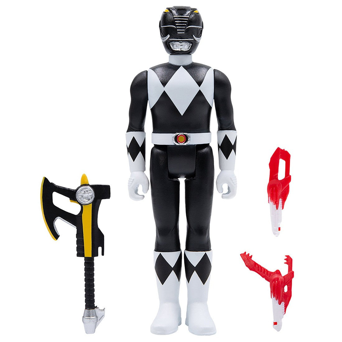 Super7 Mighty Morphin Power Rangers ReAction Black Ranger figure card back