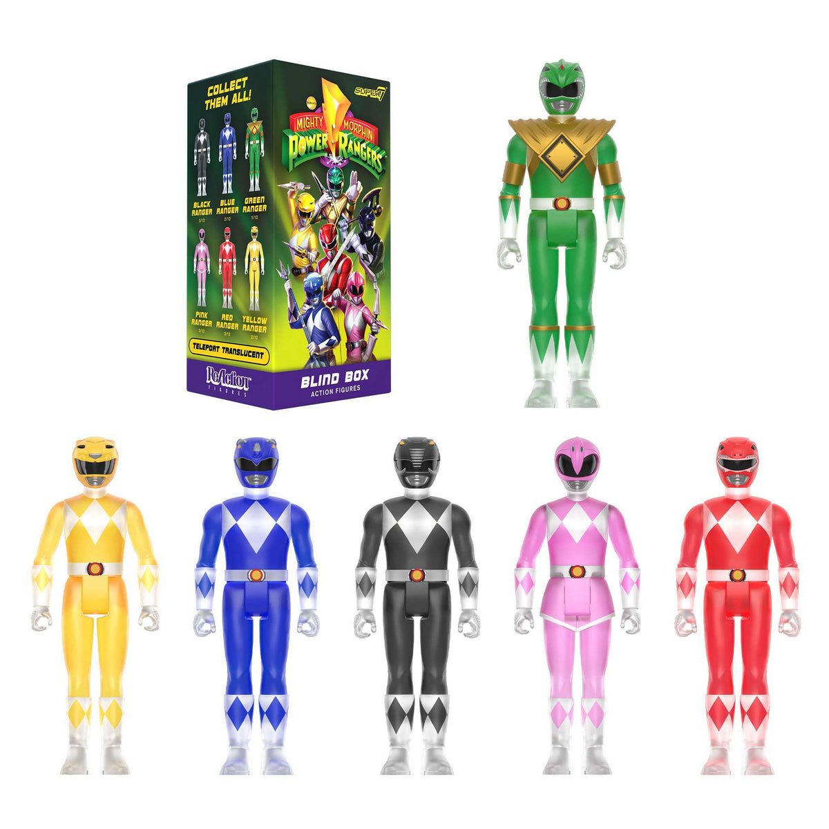 Super7 Mighty Morphin Power Rangers ReAction Blind Box Figure Wave 1 by Super7 | Sensales