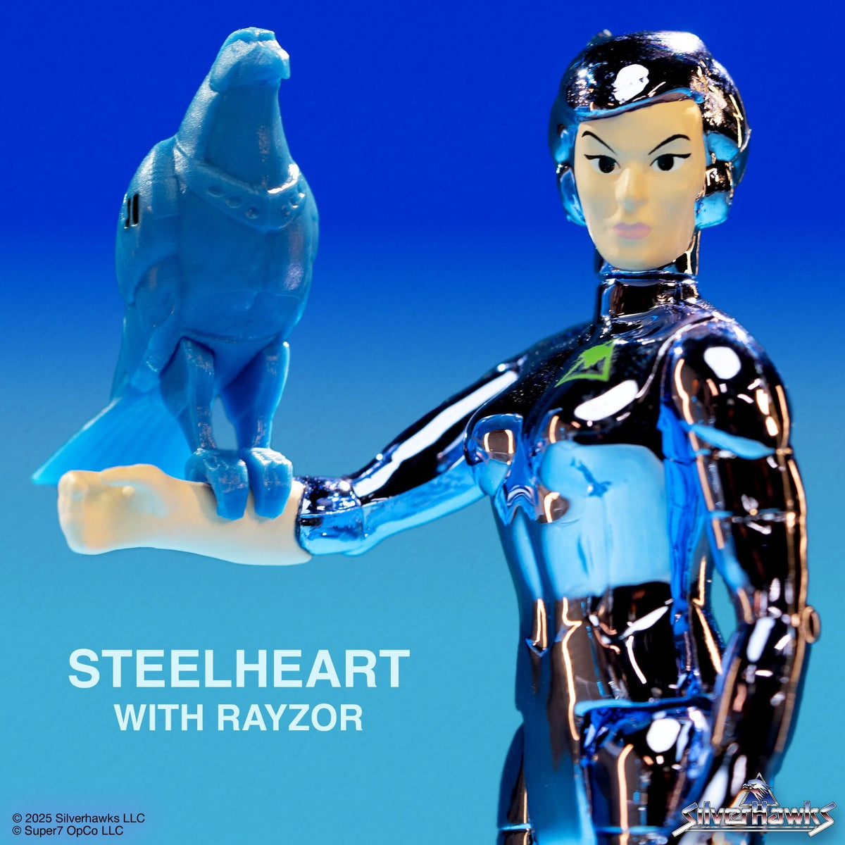 Super7 SilverHawks ReAction Steelheart (Toy Version) 3.75" Action Figure by Super7 | Sensales