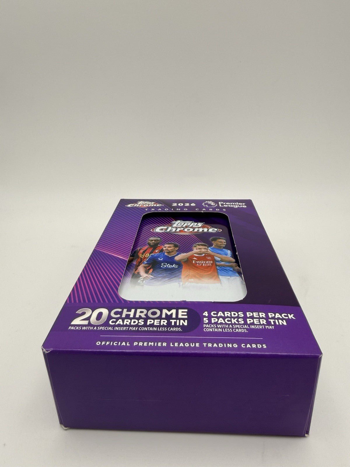 Topps Premier League Chrome 2026 Hobby Trading Cards Tin 20 Chrome cards per tin by Sensales | Sensales