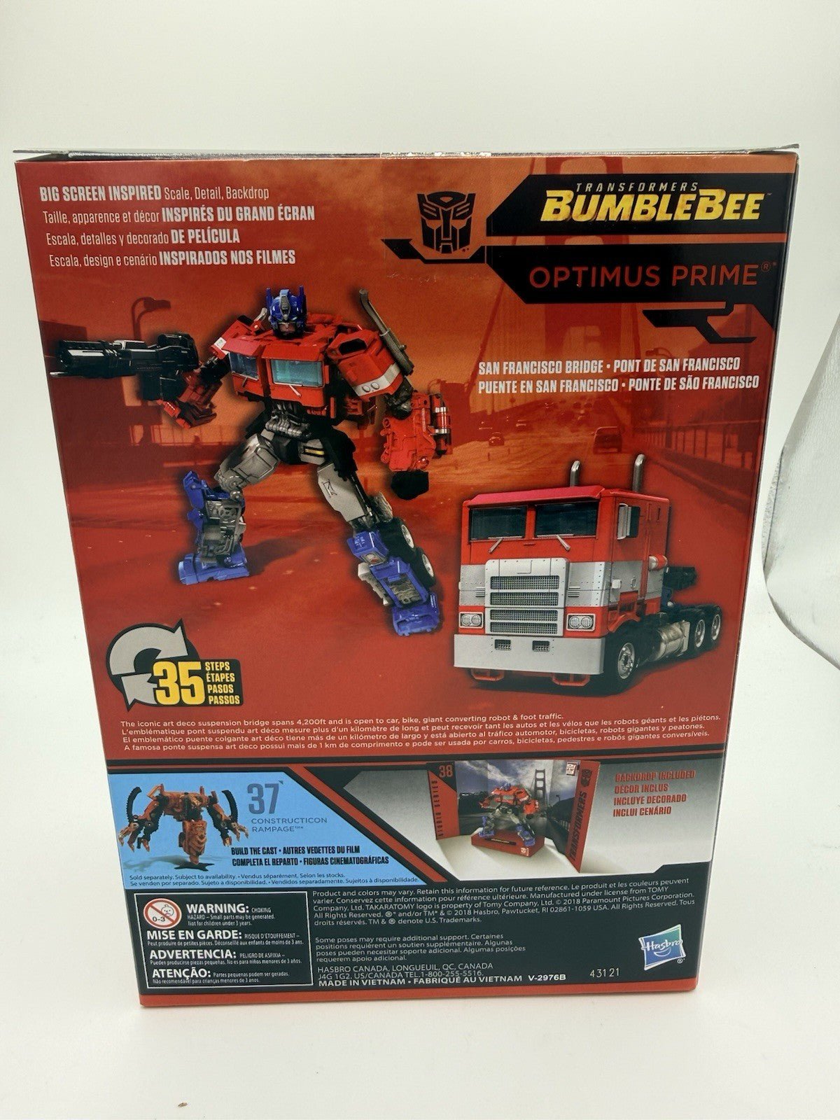 Transformers Studio Series 38 Optimus Prime Movie Bumblebee 6.5" Figure Hasbro by Hasbro | Sensales